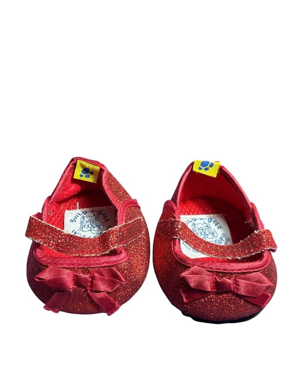 BABW Red Glitter Shoes for stuffed animals referred to as Ruby Slippers